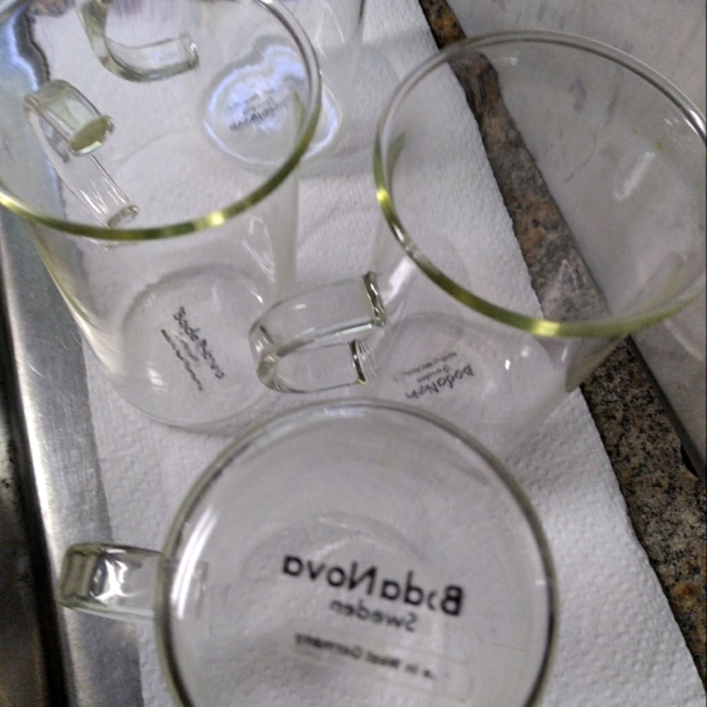 Set of four Boda Nova Espresso Coffee cups